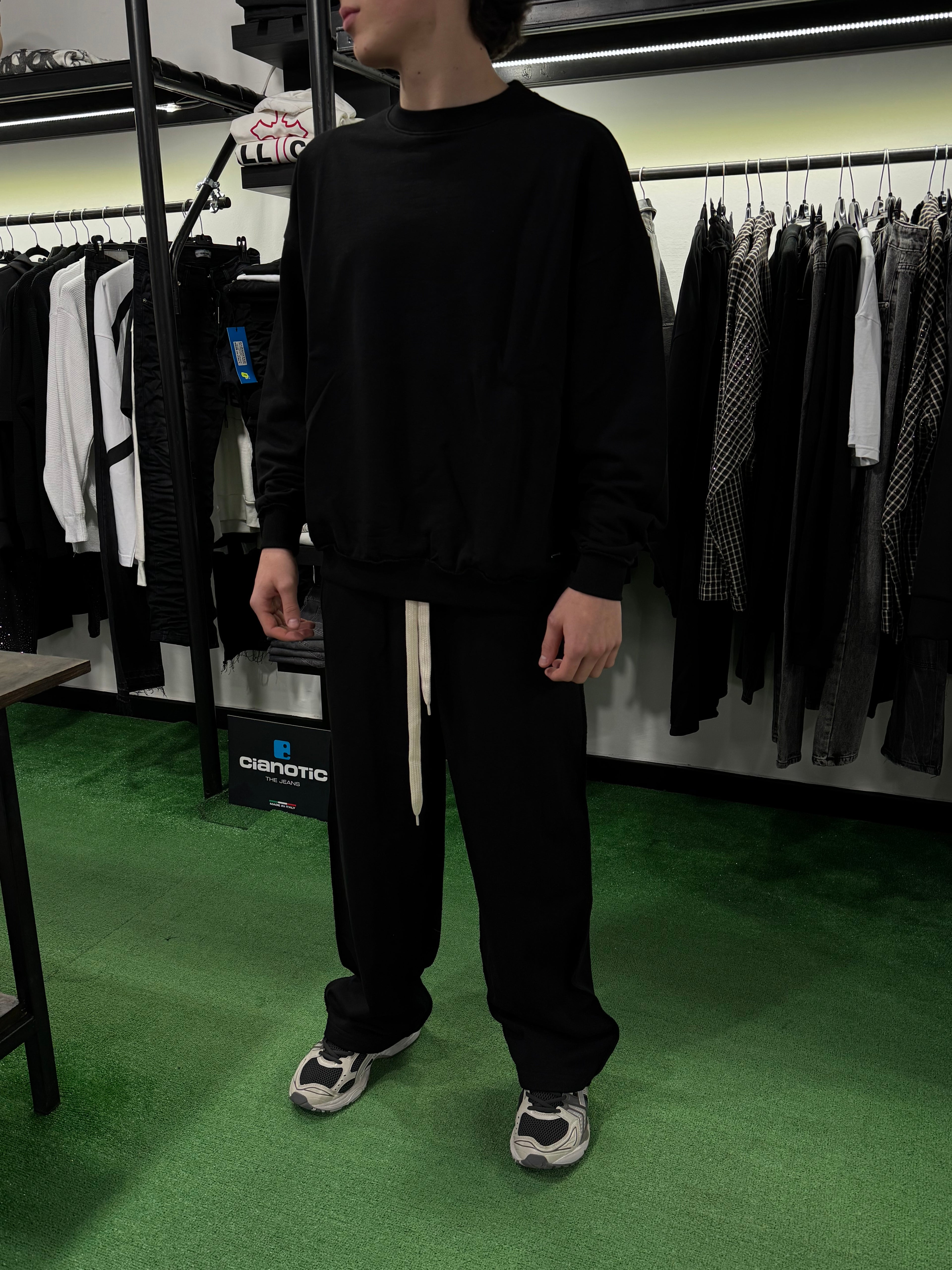 Coordinato Hoodie Basic Cianotic