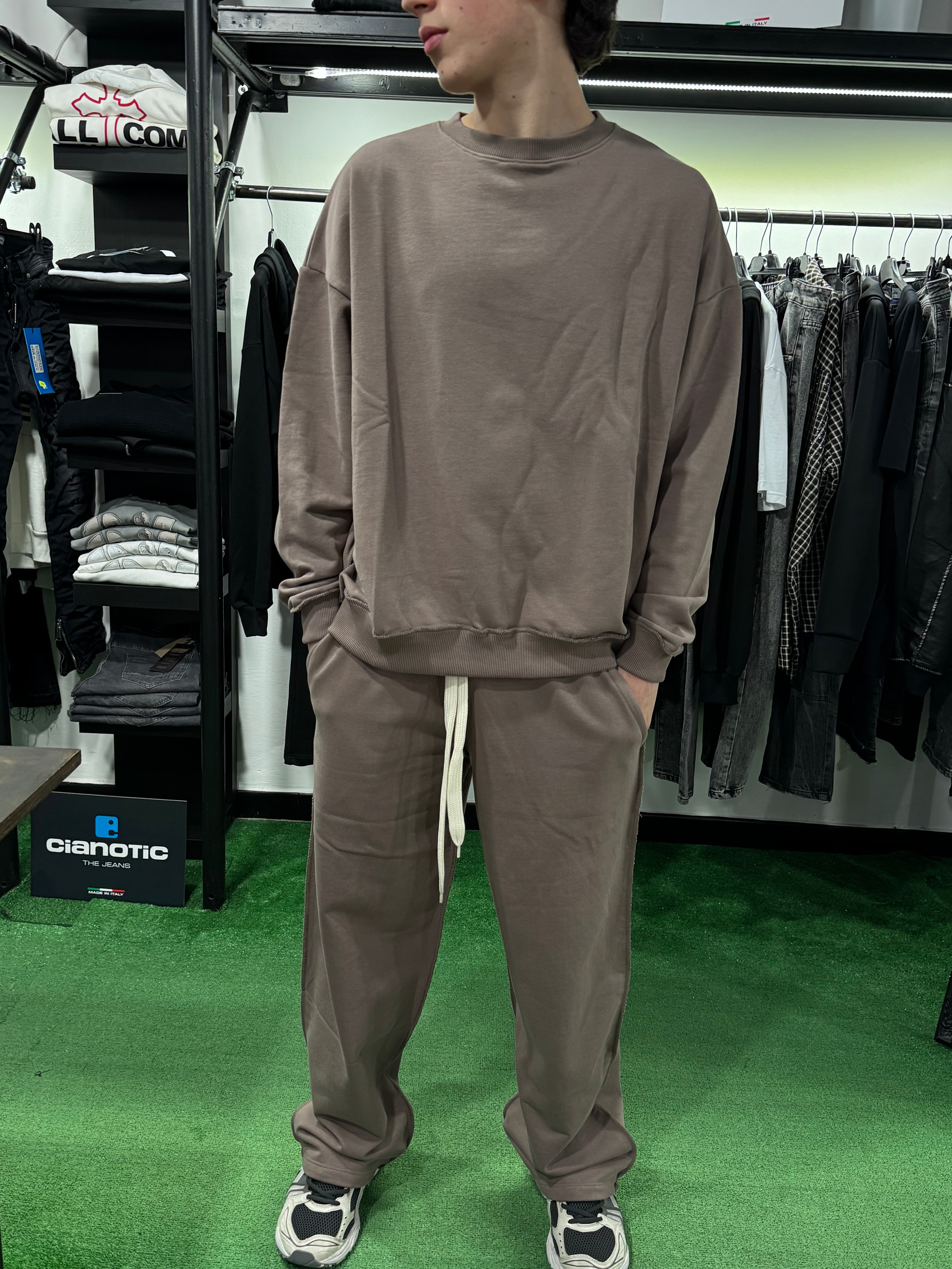 Coordinato Hoodie Basic Cianotic
