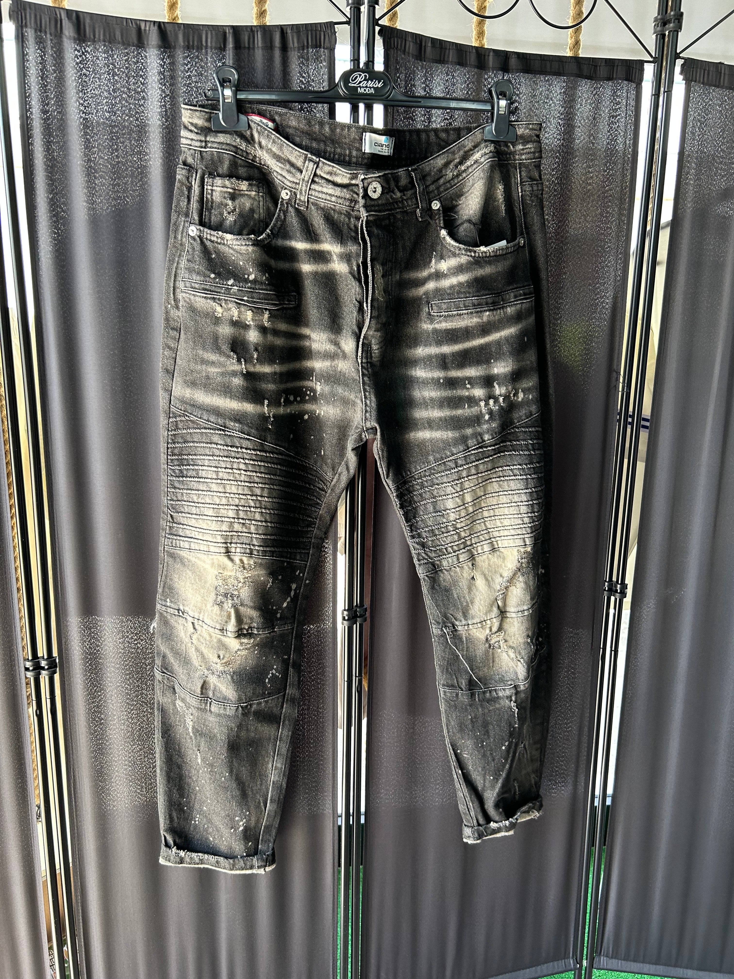 Jeans Biker Sabbiato