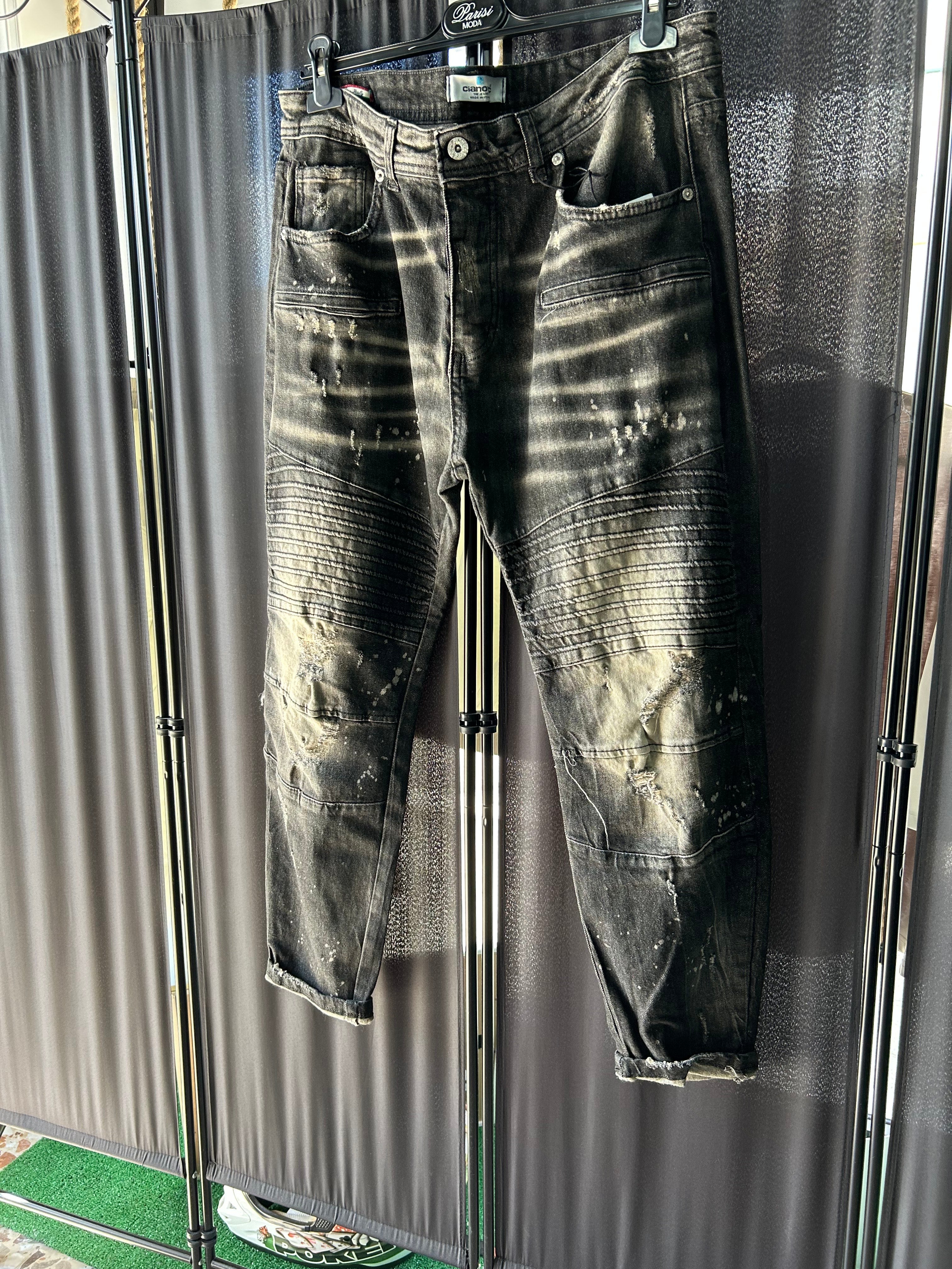 Jeans Biker Sabbiato